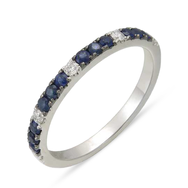 Sapphire and deals diamond eternity band