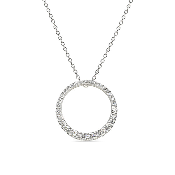 Circle diamond pendant